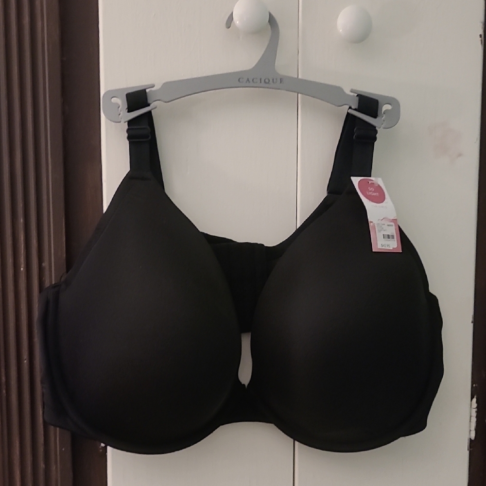 Cacique So Light Boost Plunge Bra (black)